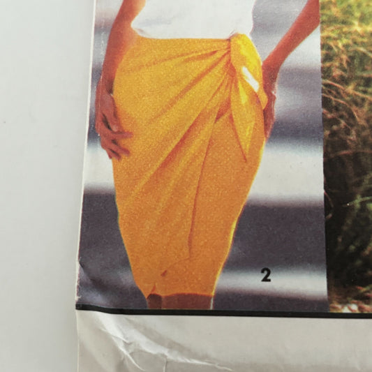 Simplicity Sewing Pattern 8304 Two Hour Sarong Skirt Casual Misses 8 10 12 14 UC