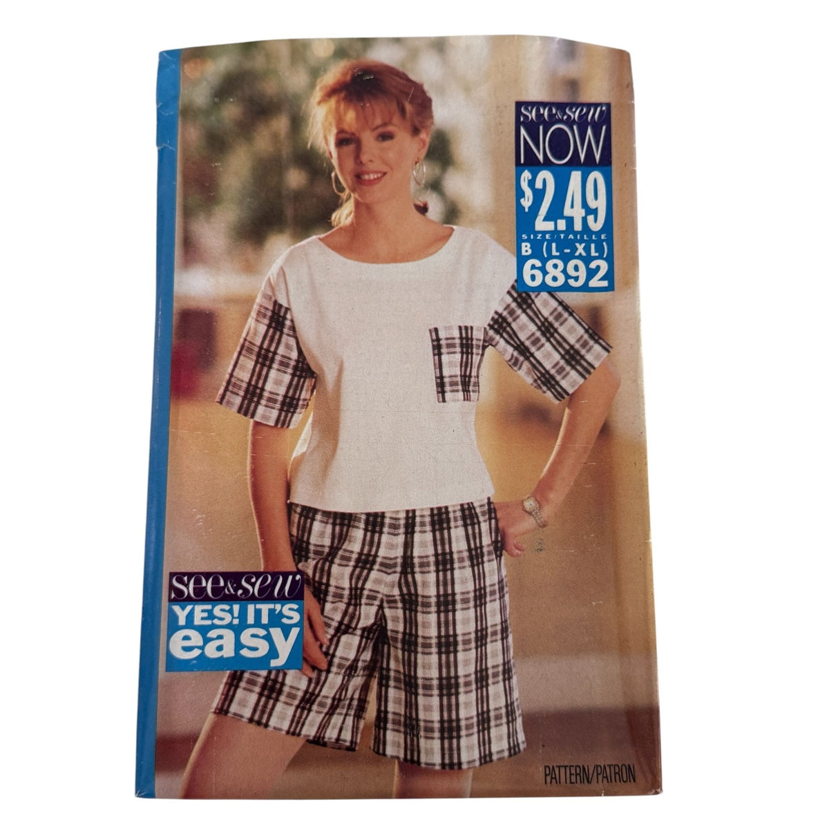 Butterick Sewing Pattern 6892 Summer Top Shorts Set 16-22 L-XL Easy 90s Loungewear Uncut