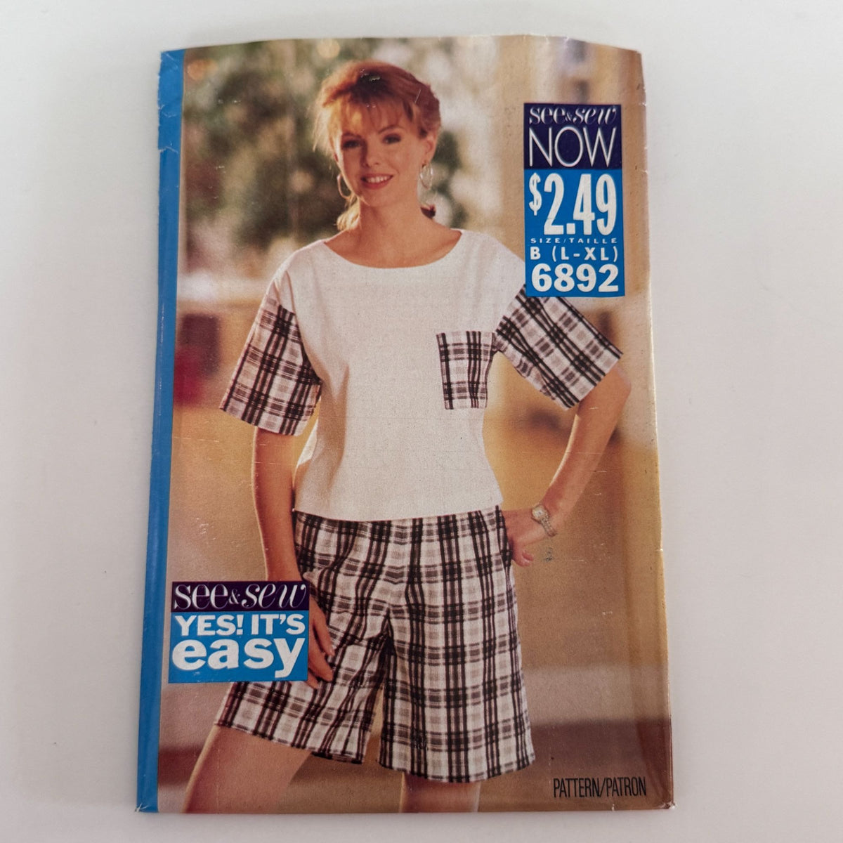 Butterick Sewing Pattern 6892 Summer Top Shorts Set 16-22 L-XL Easy 90s Loungewear Uncut