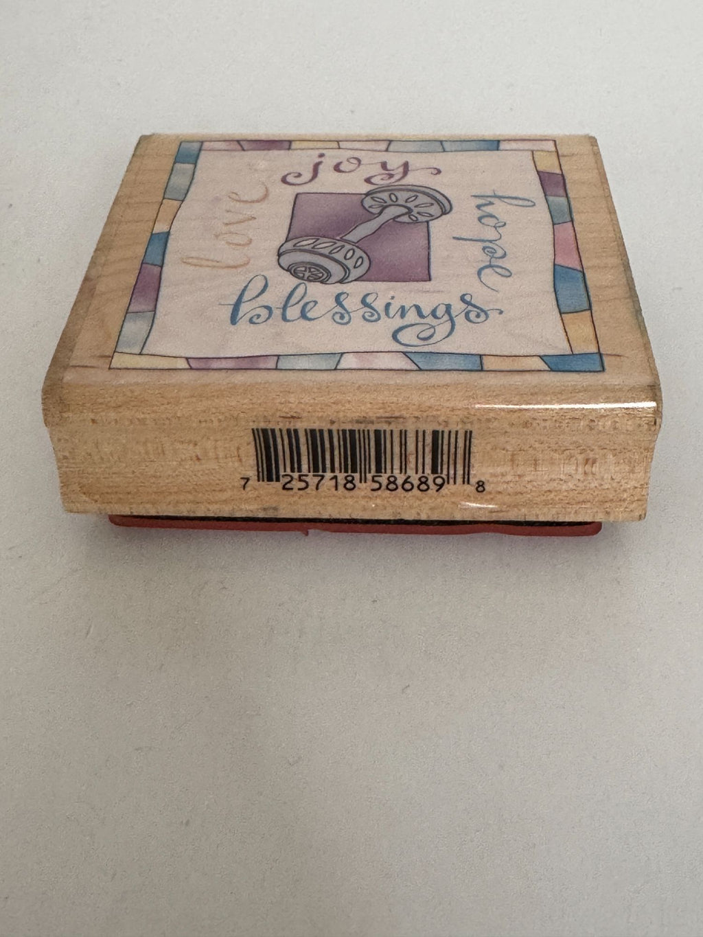Inkadinkado Rubber Stamp Baby Shower Card Making Words Love Joy Hope Blessings