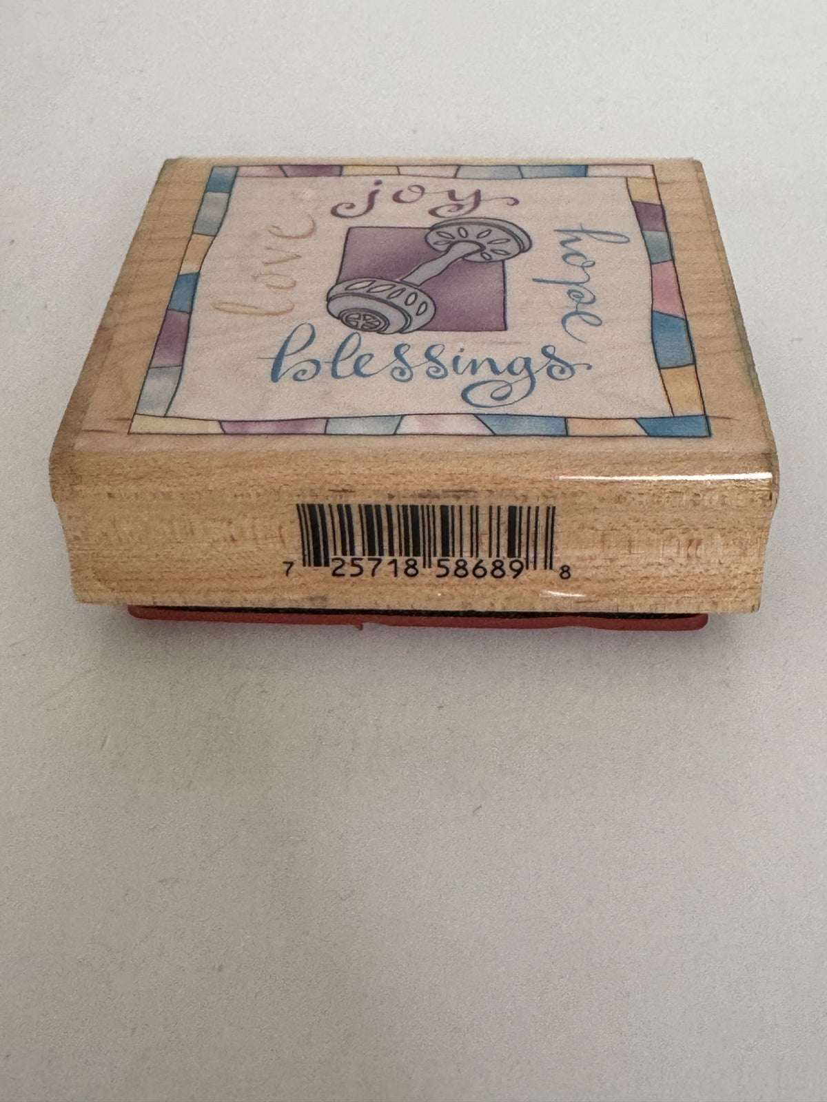 Inkadinkado Rubber Stamp Baby Shower Card Making Words Love Joy Hope Blessings