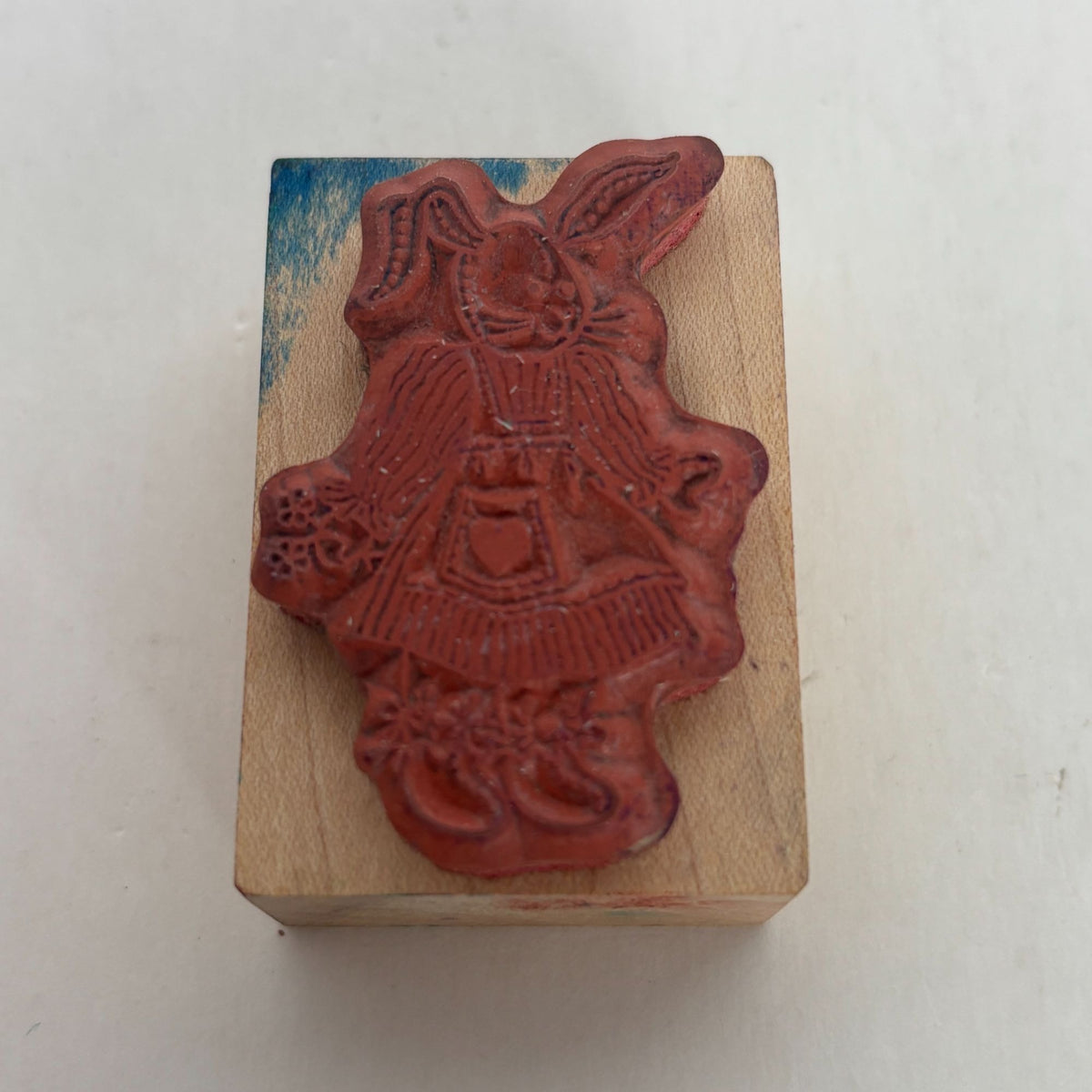 PSX Rubber Stamp Bunny Rabbit Rag Doll Country Primitive Toy Card Making D-572