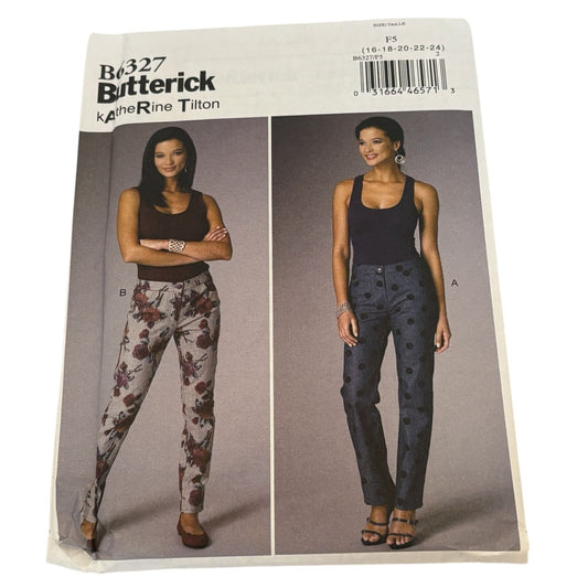 Butterick Sewing Pattern B6327 Misses Semi-Fitted Pants Sizes 16-24 Easy Uncut