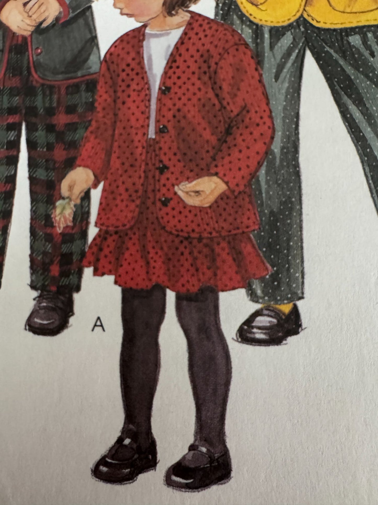 McCalls Sewing Pattern 7844 Kids Cardigan Pants Skirt Beret Hat Easy Girls 2 3 4