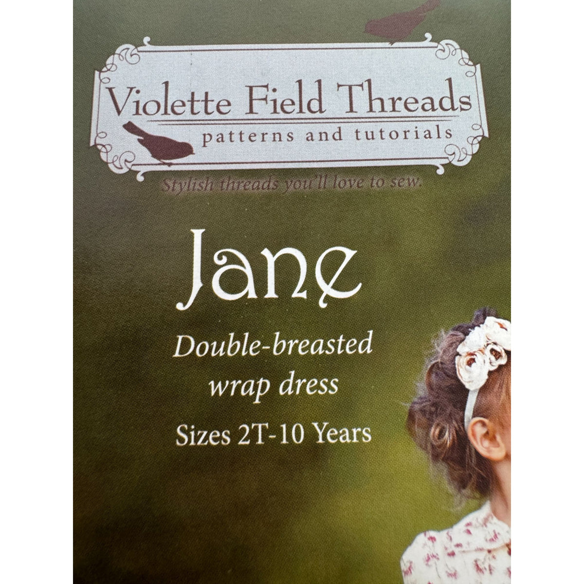 Violette Field Threads Sewing Pattern Jane Double-Breasted Wrap Dress 2T-10 yrs