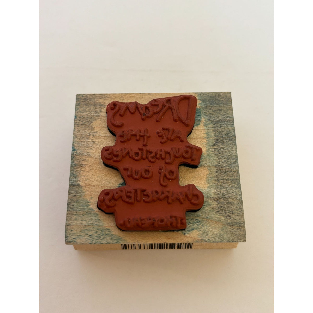 Inkadinkado Rubber Stamp Dreams Are the Touchstones of Our Characters Quote Word