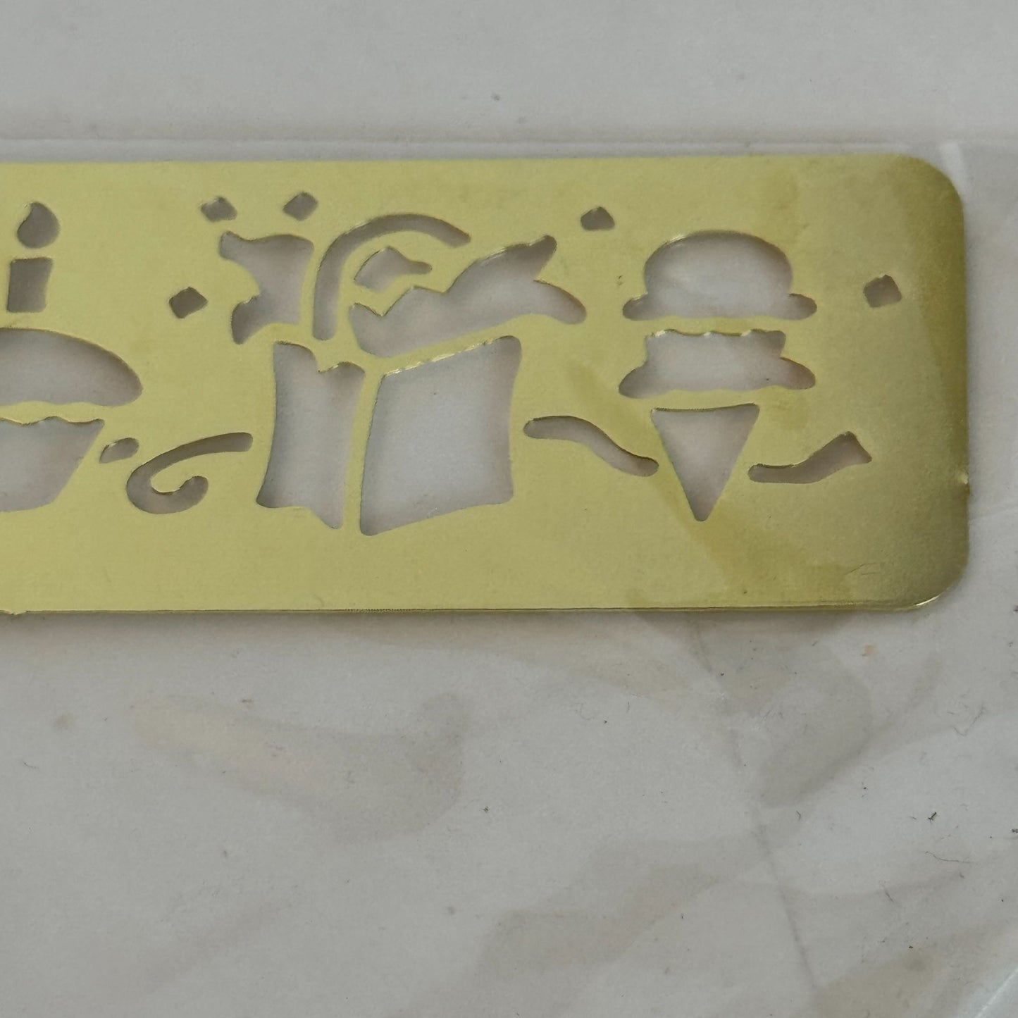 Heritage Handcrafts Brass Embossing Stencil Birthday Border Template For Crafts