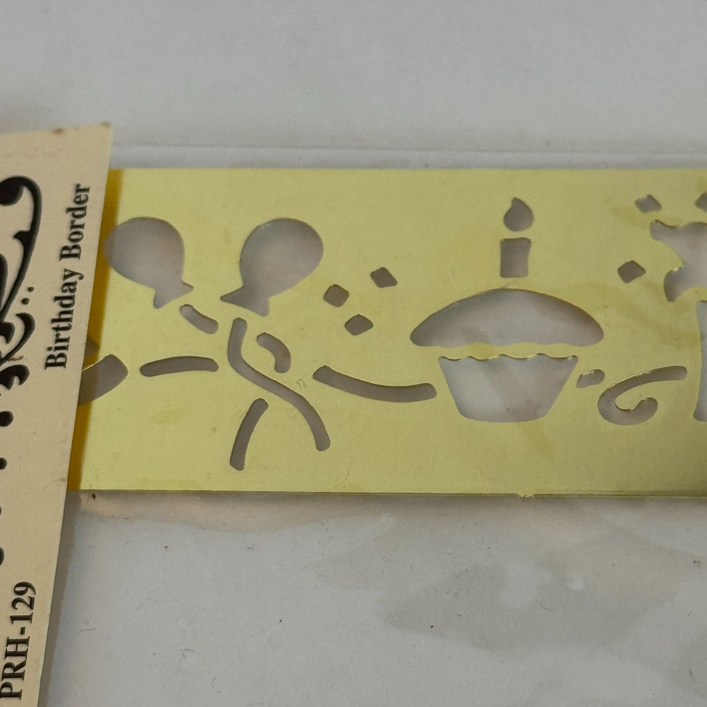 Heritage Handcrafts Brass Embossing Stencil Birthday Border Template For Crafts