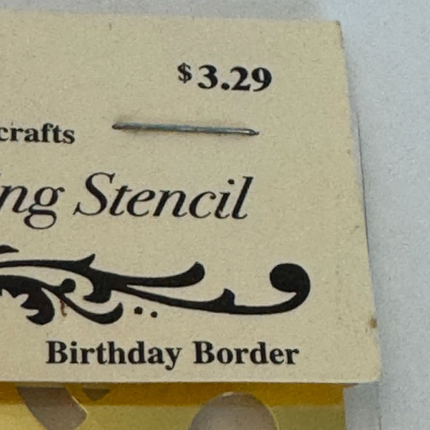 Heritage Handcrafts Brass Embossing Stencil Birthday Border Template For Crafts