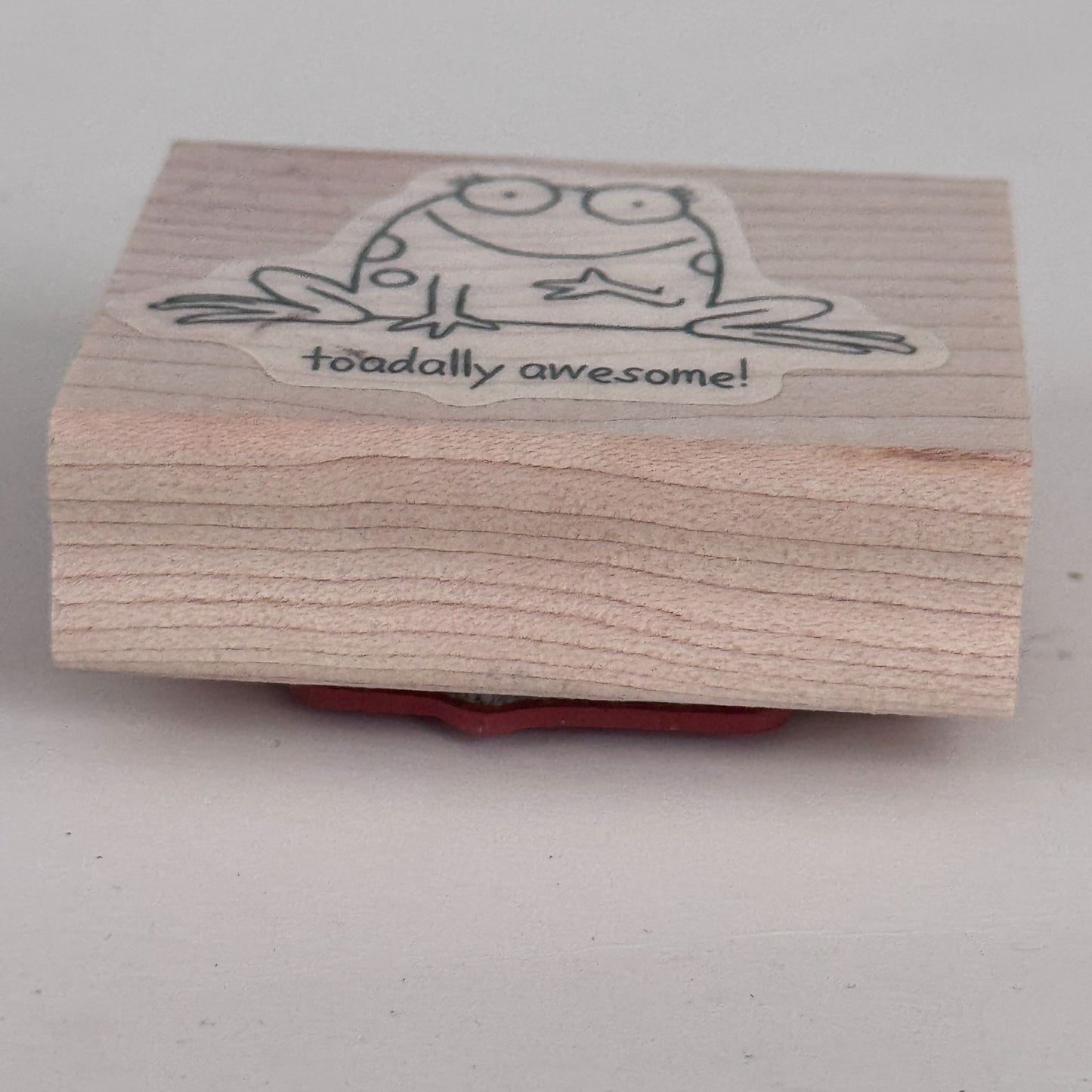 Stampin Up Rubber Stamp Toadally Awesome Frog Funny Words Toad Pun Animal Craft
