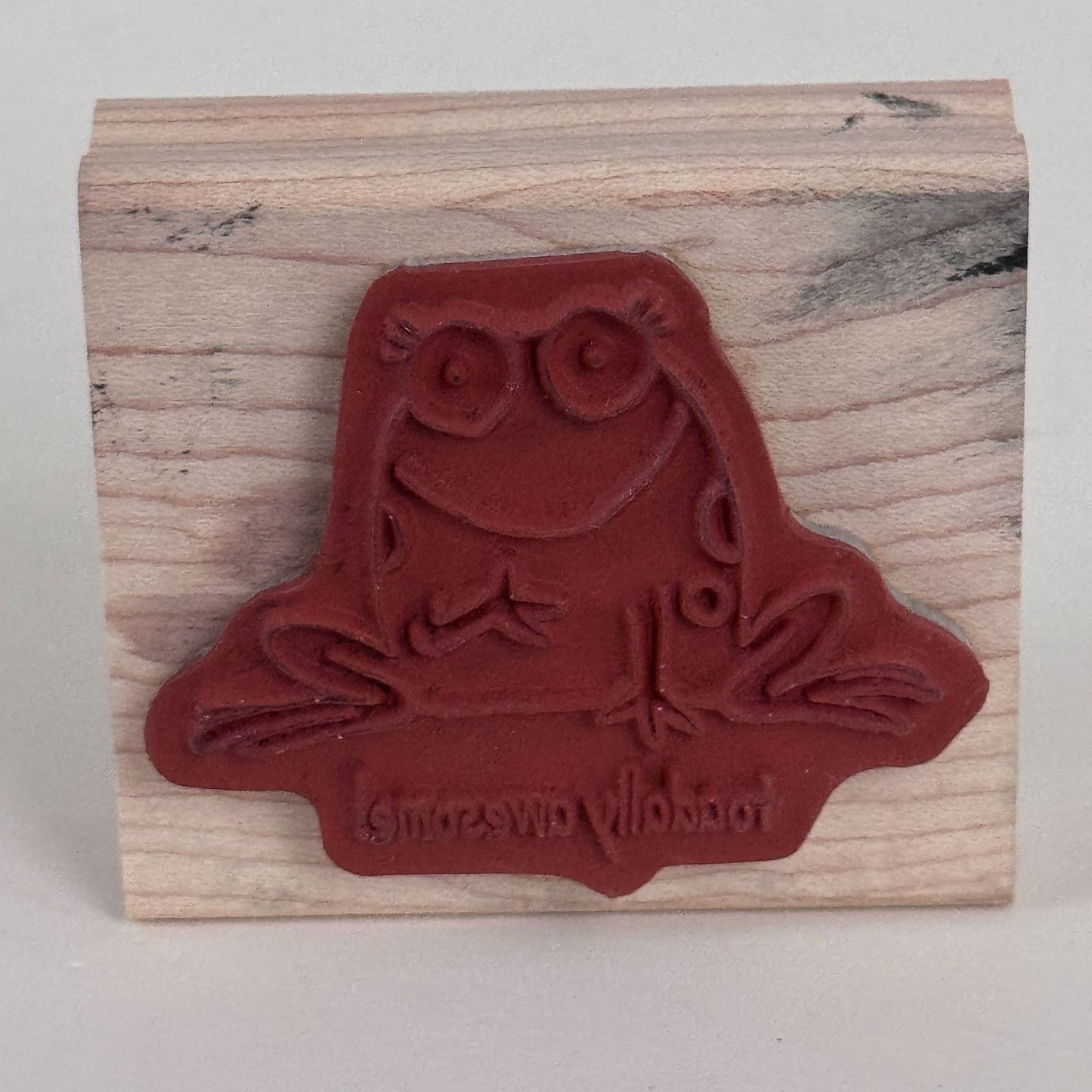 Stampin Up Rubber Stamp Toadally Awesome Frog Funny Words Toad Pun Animal Craft