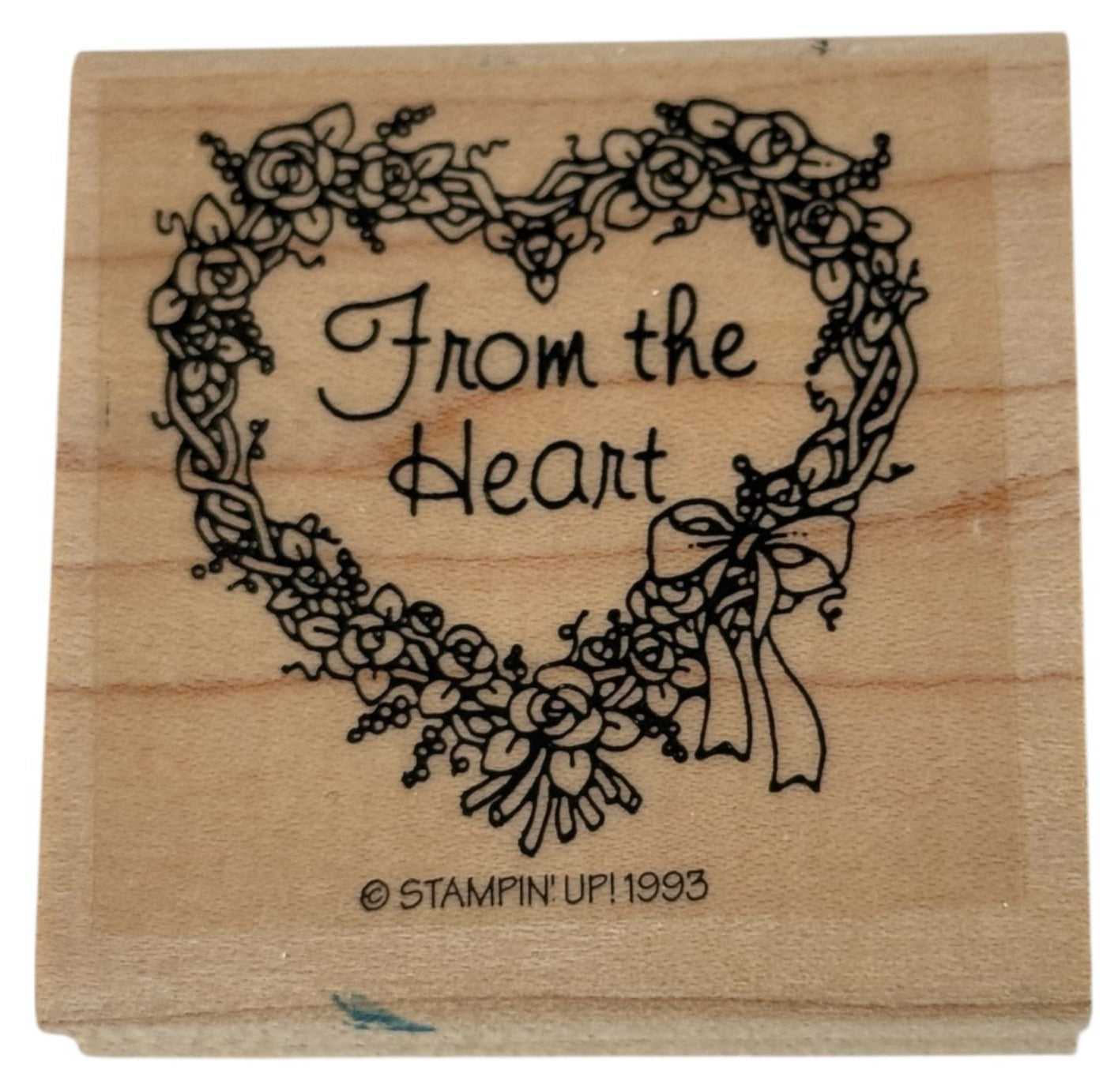 Stampin Up Rubber Stamp From the Heart Floral Roses Mothers Day Valentines Card