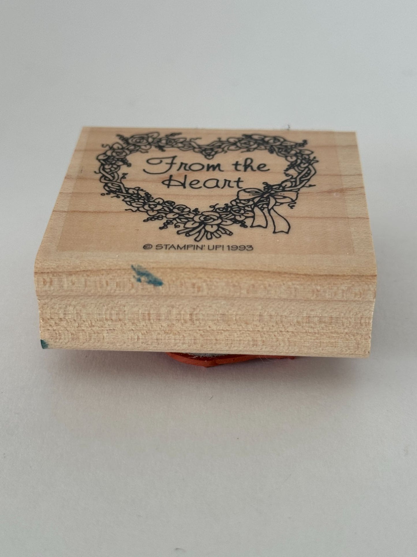 Stampin Up Rubber Stamp From the Heart Floral Roses Mothers Day Valentines Card