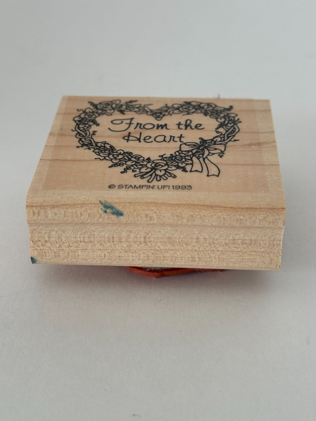 Stampin Up Rubber Stamp From the Heart Floral Roses Mothers Day Valentines Card