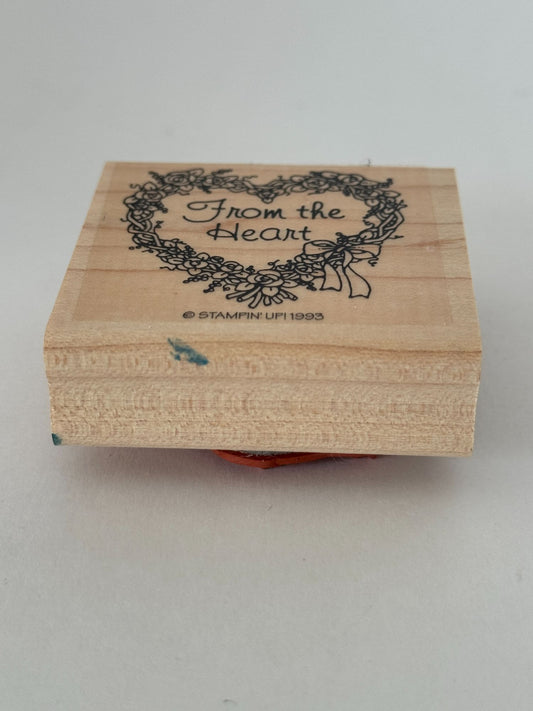 Stampin Up Rubber Stamp From the Heart Floral Roses Mothers Day Valentines Card