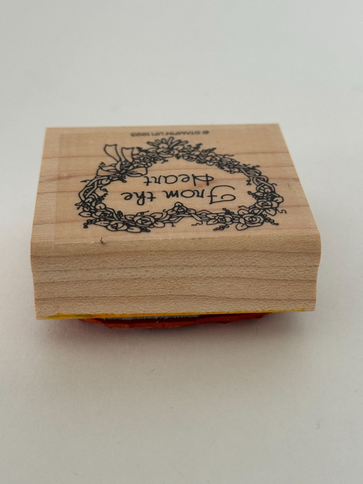 Stampin Up Rubber Stamp From the Heart Floral Roses Mothers Day Valentines Card