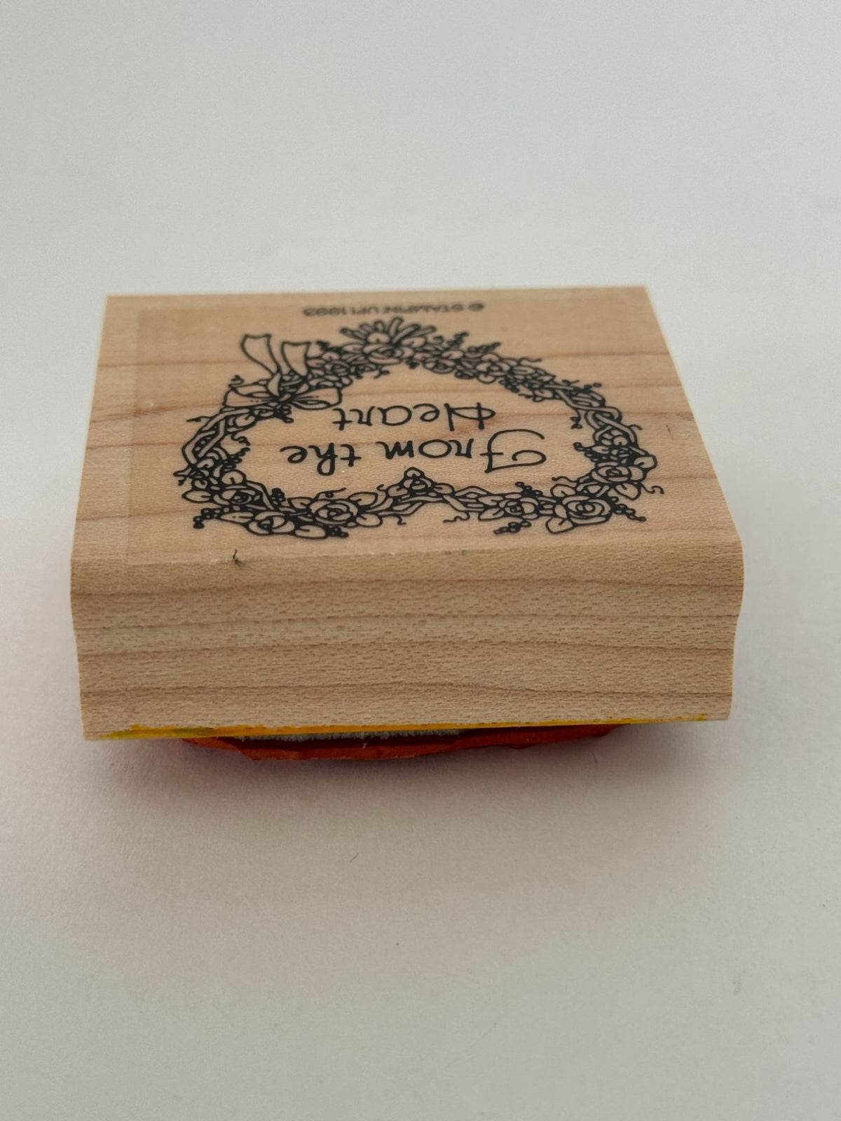 Stampin Up Rubber Stamp From the Heart Floral Roses Mothers Day Valentines Card