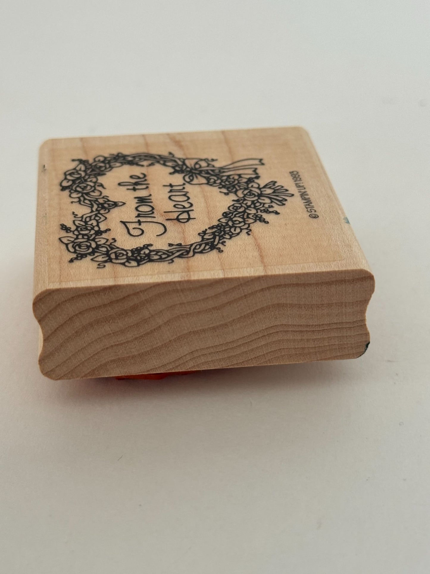 Stampin Up Rubber Stamp From the Heart Floral Roses Mothers Day Valentines Card