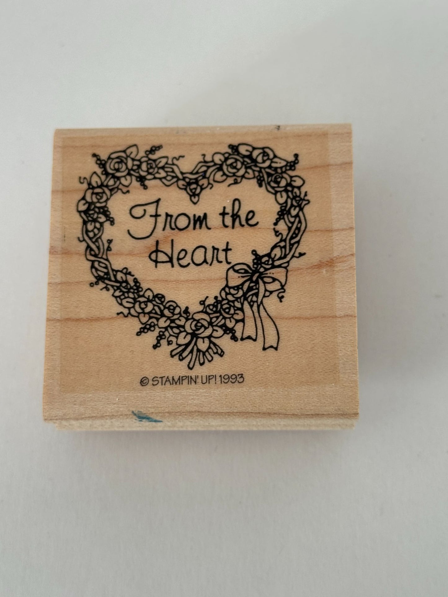 Stampin Up Rubber Stamp From the Heart Floral Roses Mothers Day Valentines Card