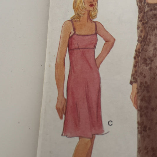 Vogue Sewing Pattern 9683 Dress Empire Waist A-Line Size 12-14-16 Sundress Uncut