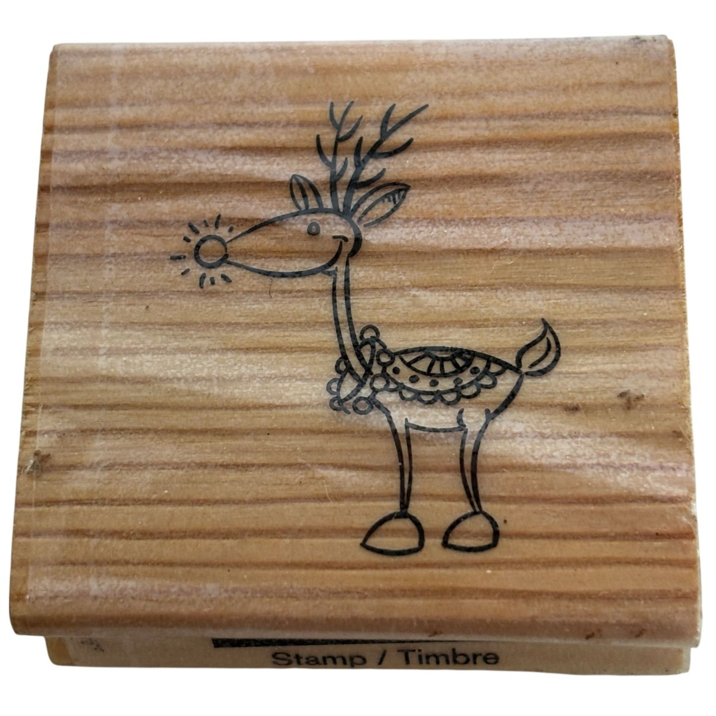 CraftSmart Rubber Stamp Rudolph Red Nosed Reindeer Christmas Card Making Holiday