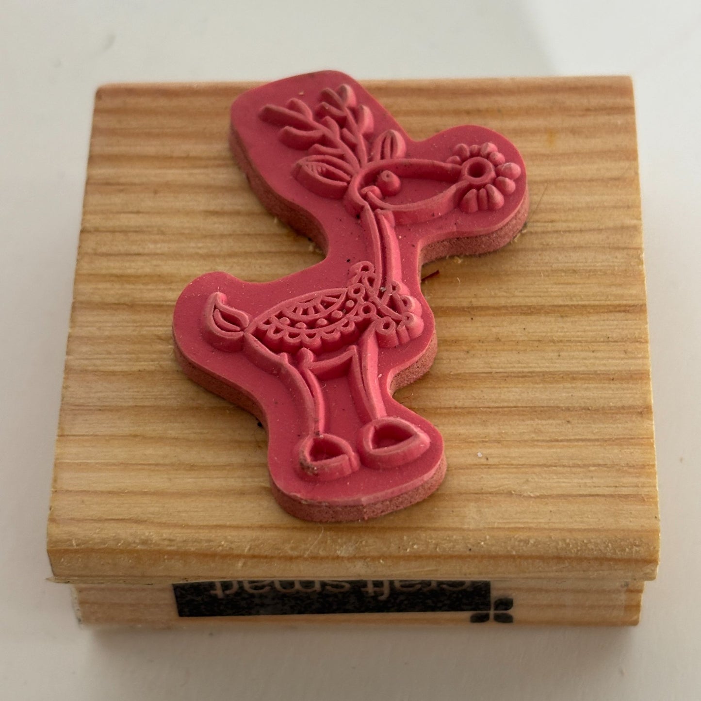 CraftSmart Rubber Stamp Rudolph Red Nosed Reindeer Christmas Card Making Holiday