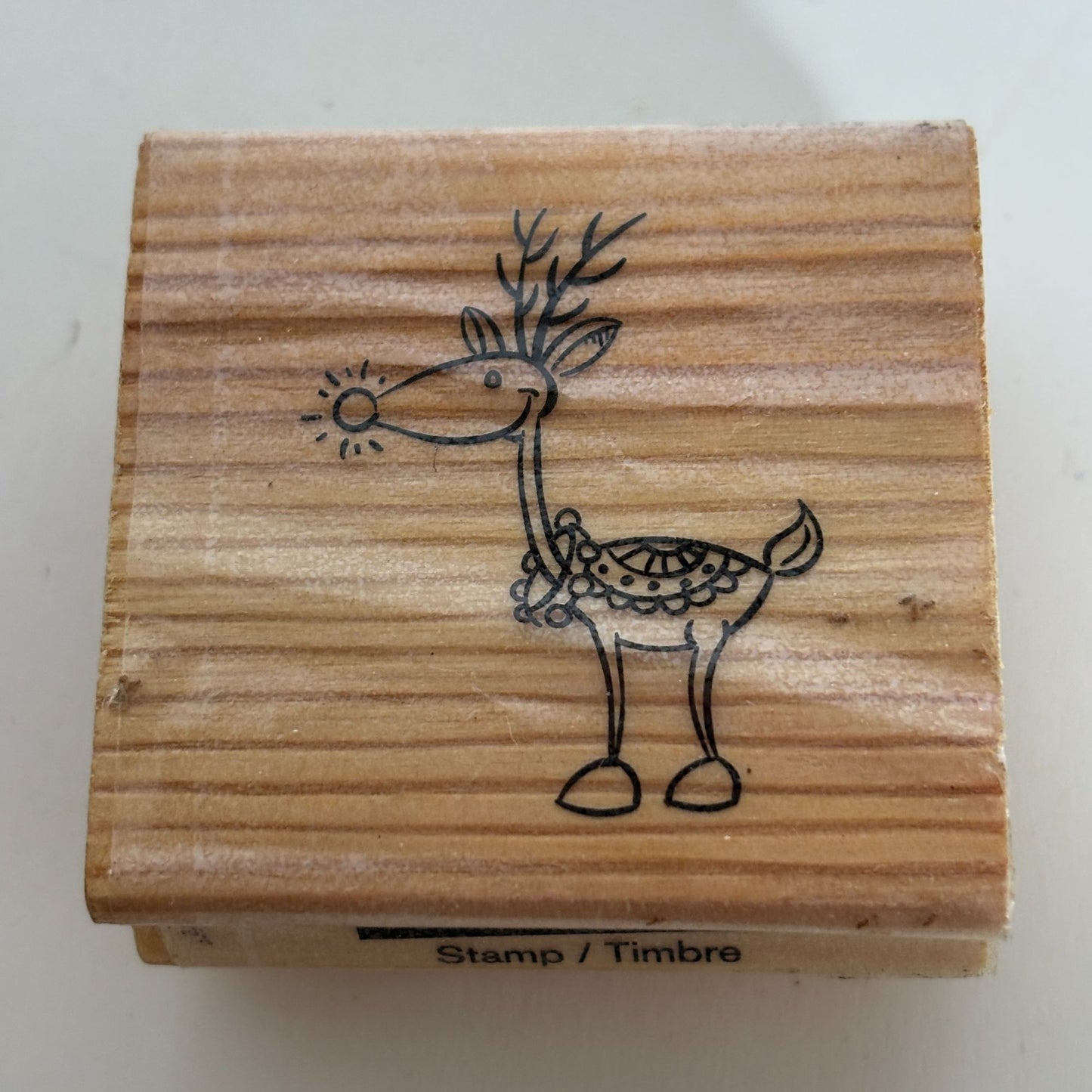 CraftSmart Rubber Stamp Rudolph Red Nosed Reindeer Christmas Card Making Holiday