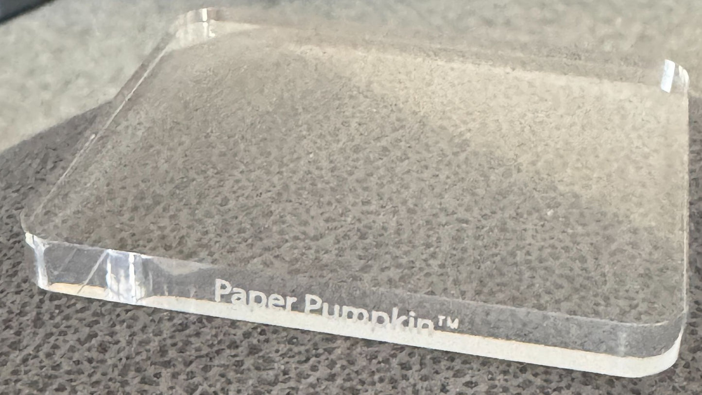 Paper Pumpkin Clear Acrylic Block Size D Stamping and Crafts 2.75 Inch Square