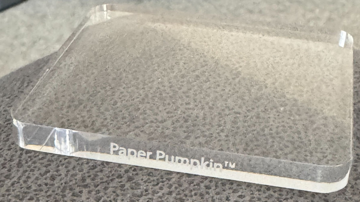 Paper Pumpkin Clear Acrylic Block Size D Stamping and Crafts 2.75 Inch Square