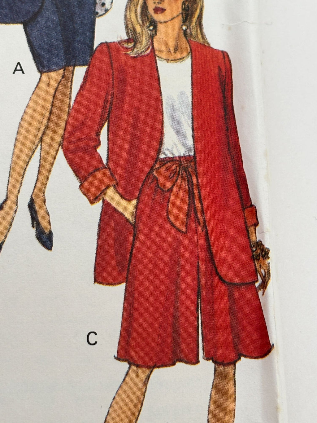 Butterick Sewing Pattern 6592 Jacket Top Skirt Shorts Easy 6 8 10 90s Vintage UC