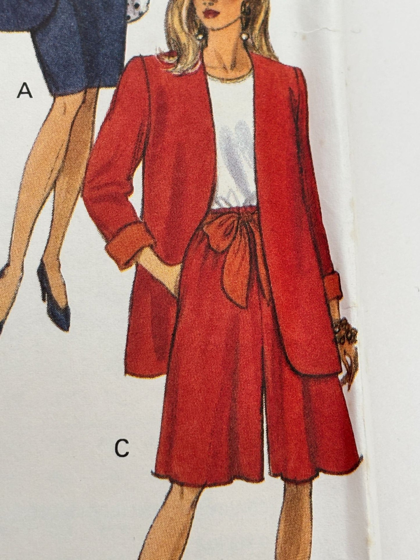 Butterick Sewing Pattern 6592 Jacket Top Skirt Shorts Easy 6 8 10 90s Vintage UC