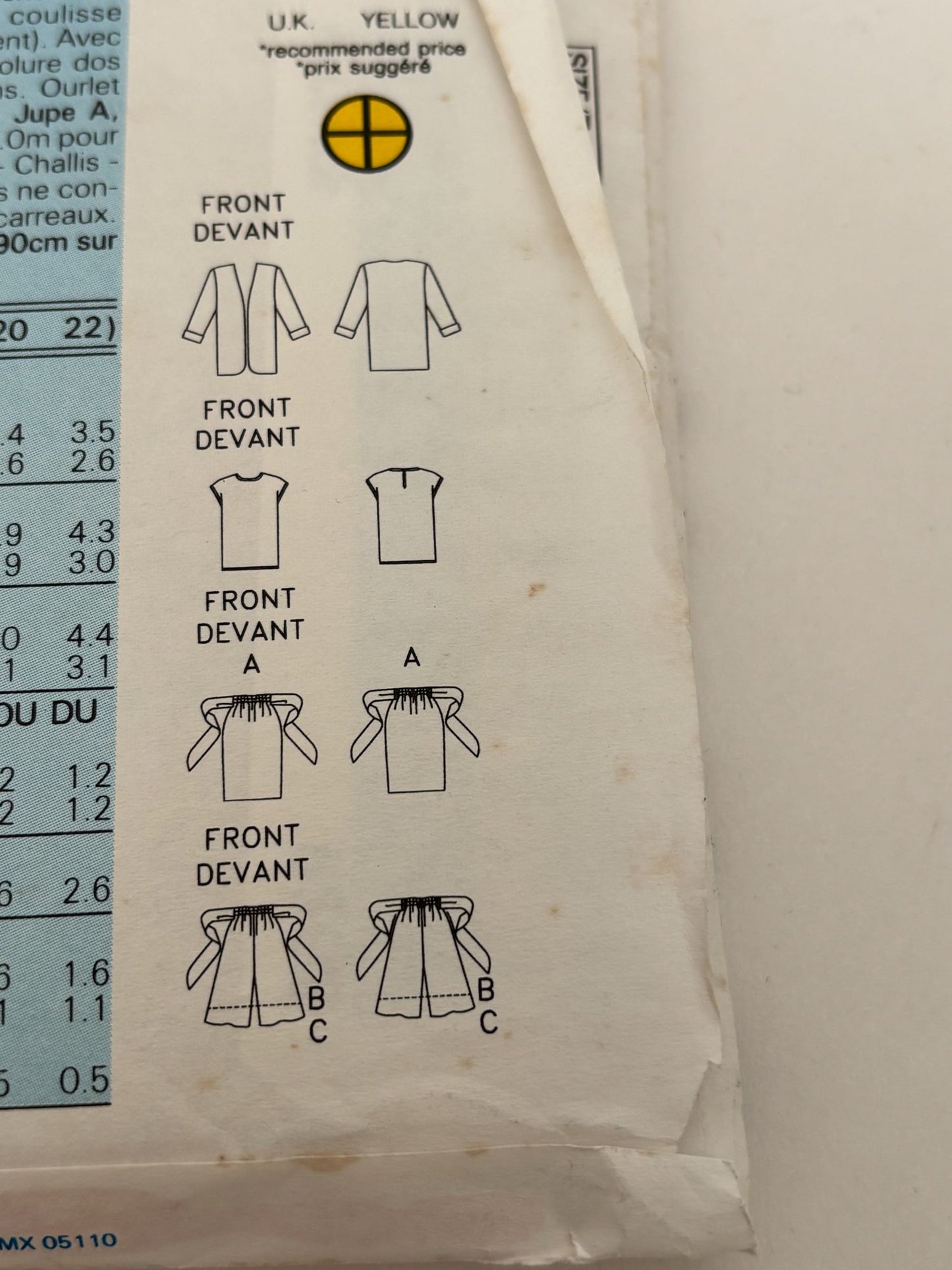 Butterick Sewing Pattern 6592 Jacket Top Skirt Shorts Easy 6 8 10 90s Vintage UC