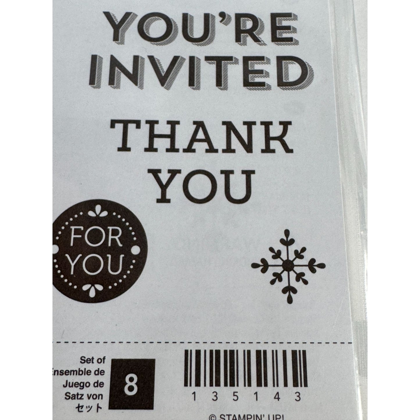 Stampin Up Letterpress Winter Stamp Set 8 Christmas For You Gift Tag Card Making