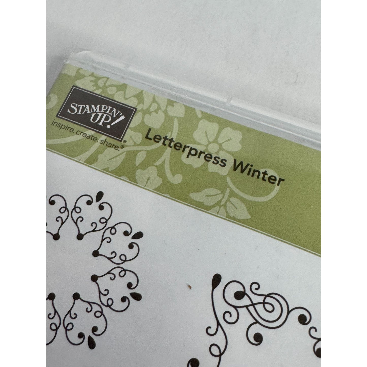 Stampin Up Letterpress Winter Stamp Set 8 Christmas For You Gift Tag Card Making