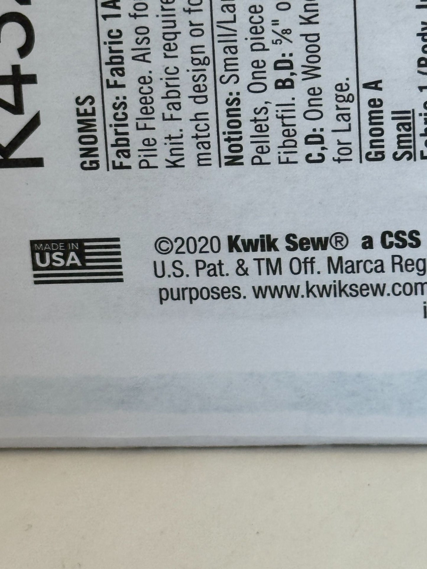 Kwik Sew Sewing Pattern K4322 Gnomes Holiday Home Decor Christmas Thanksgiving