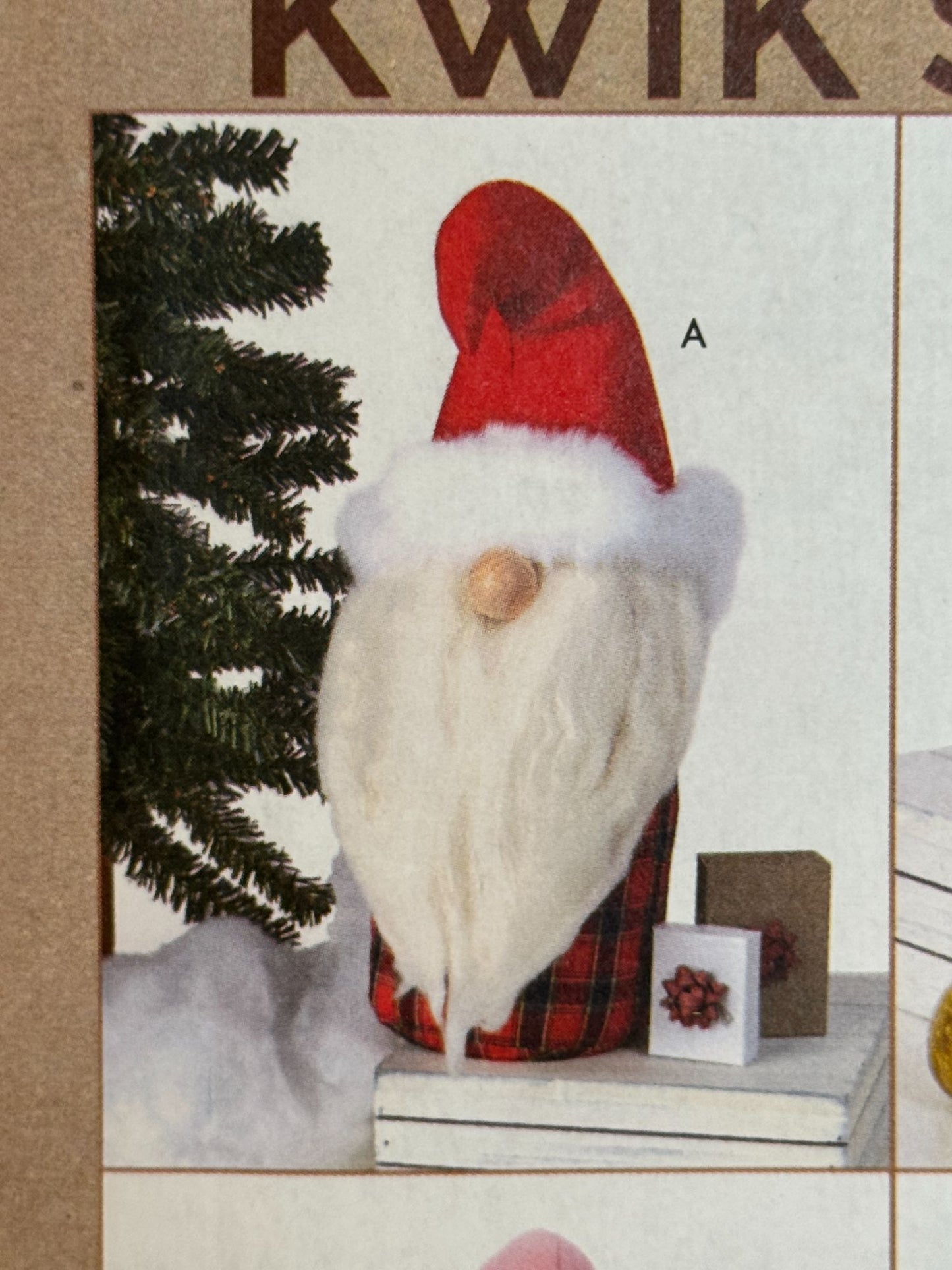 Kwik Sew Sewing Pattern K4322 Gnomes Holiday Home Decor Christmas Thanksgiving