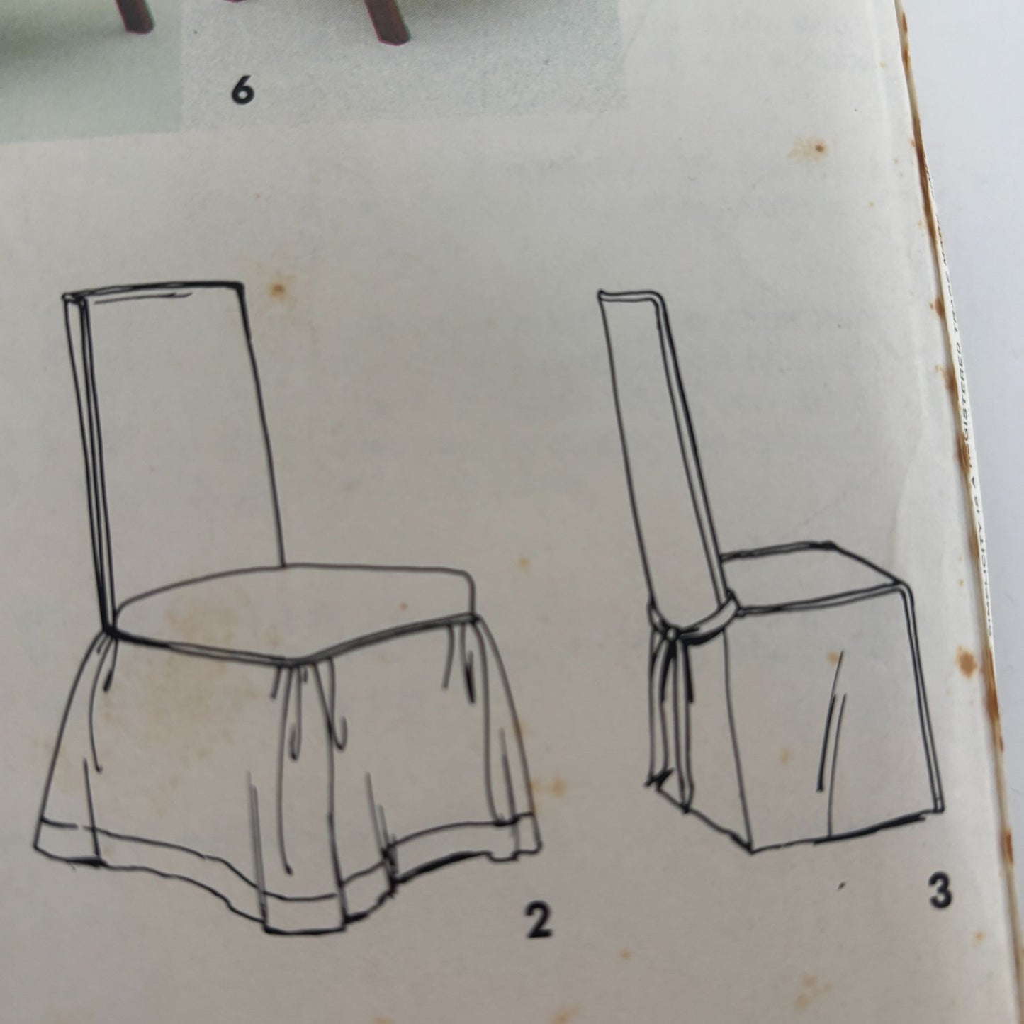 Simplicity Sewing Pattern 8329 Parson Dining Room Chair Slipcovers Rocking Cover