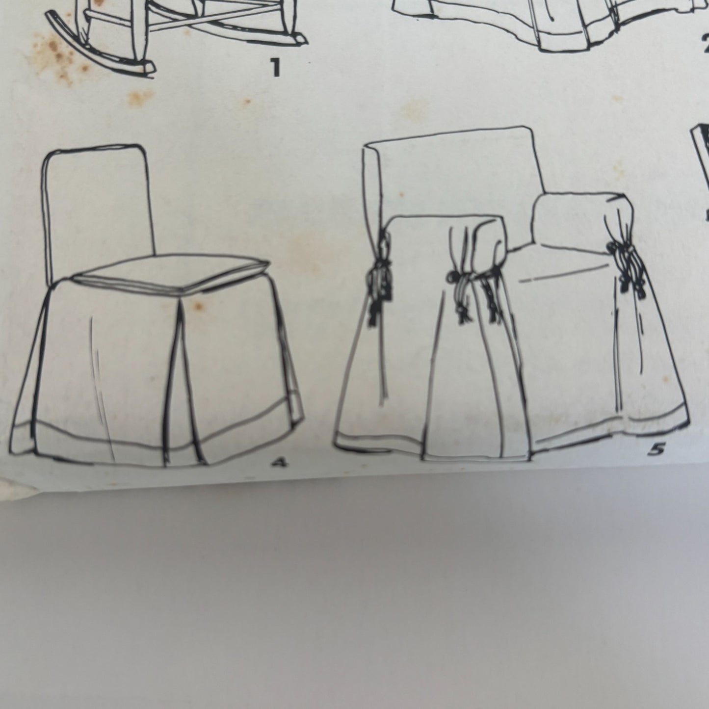 Simplicity Sewing Pattern 8329 Parson Dining Room Chair Slipcovers Rocking Cover