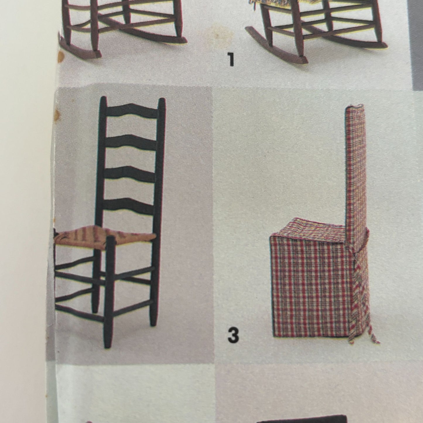 Simplicity Sewing Pattern 8329 Parson Dining Room Chair Slipcovers Rocking Cover