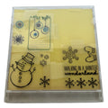 Walking in a Winter Wonderland Clear Acrylic Stamps Snowman Snowflakes Christmas