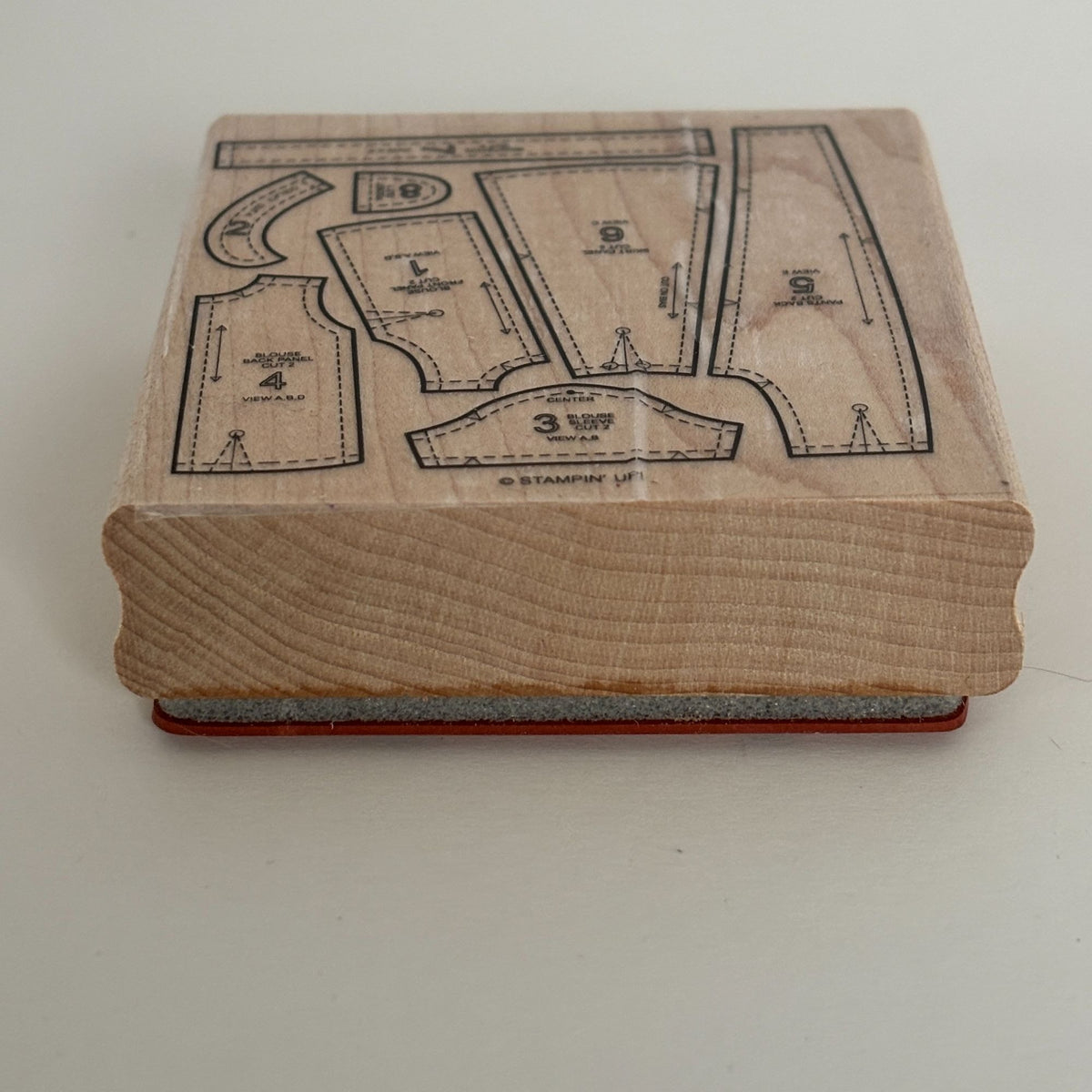 Stampin Up Rubber Stamp Sewing Pattern Pieces Fashion Dressmaker Seamstress Cardmaking