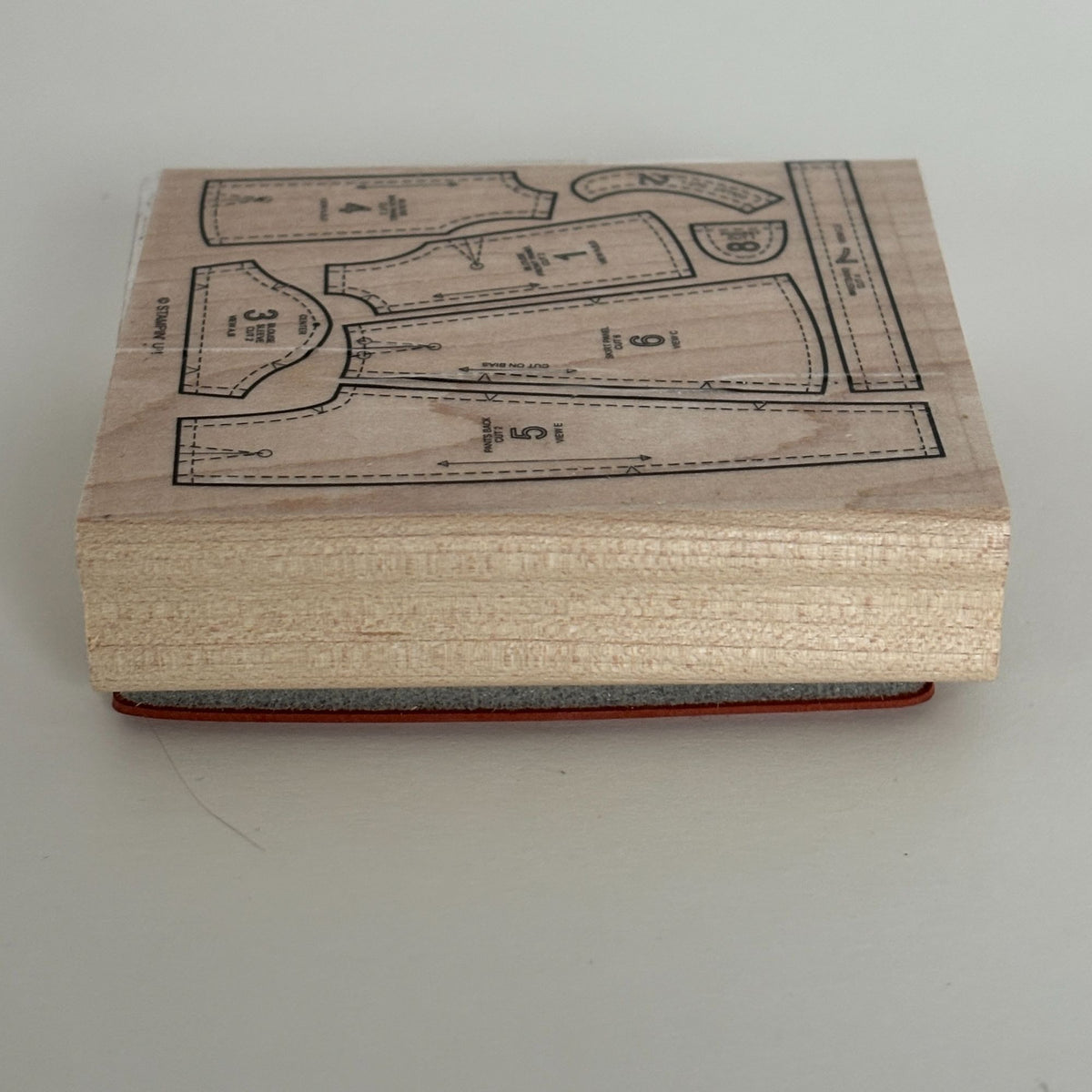Stampin Up Rubber Stamp Sewing Pattern Pieces Fashion Dressmaker Seamstress Cardmaking