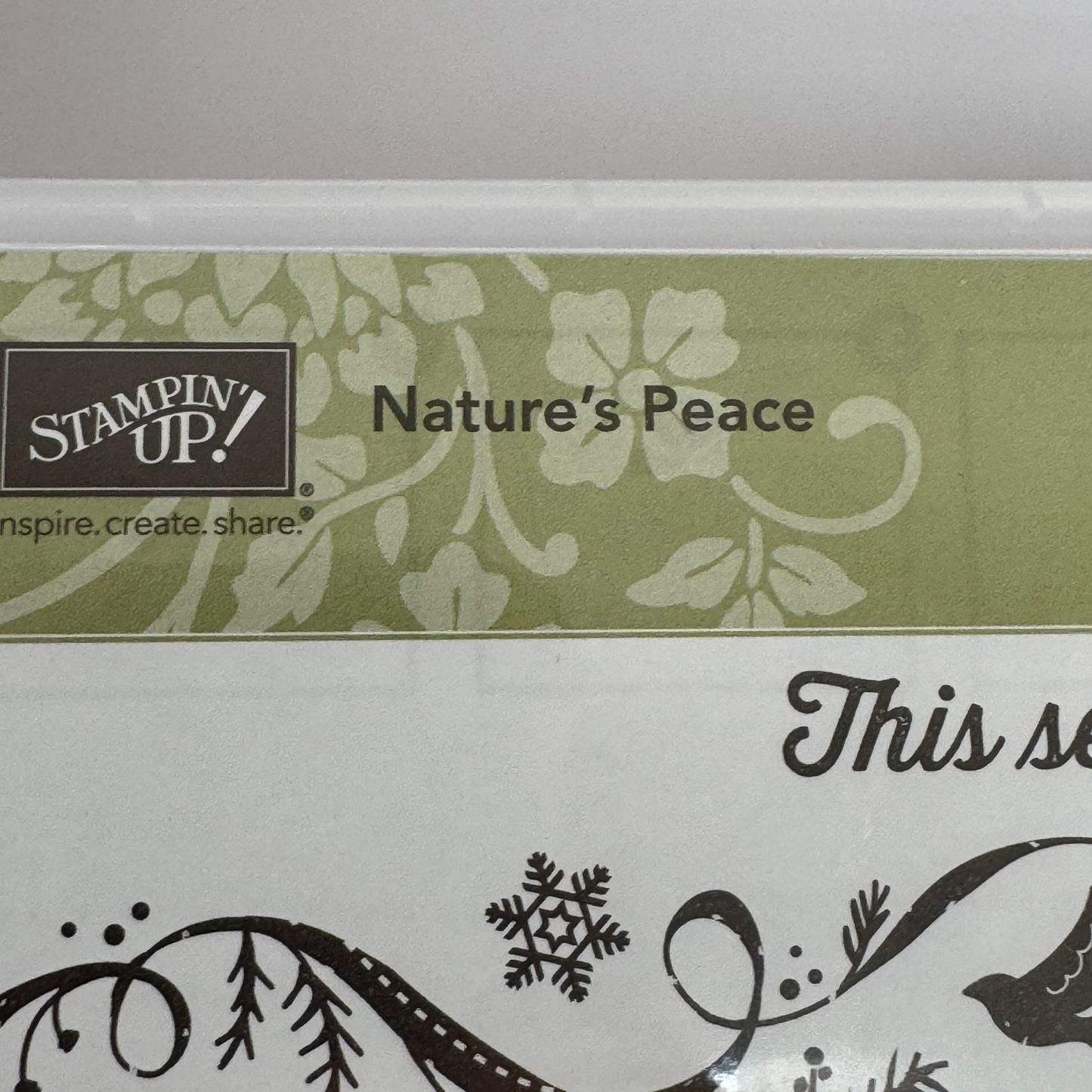 Stampin Up Rubber Stamp Set Natures Peace Christmas Card Making Woodland Animals