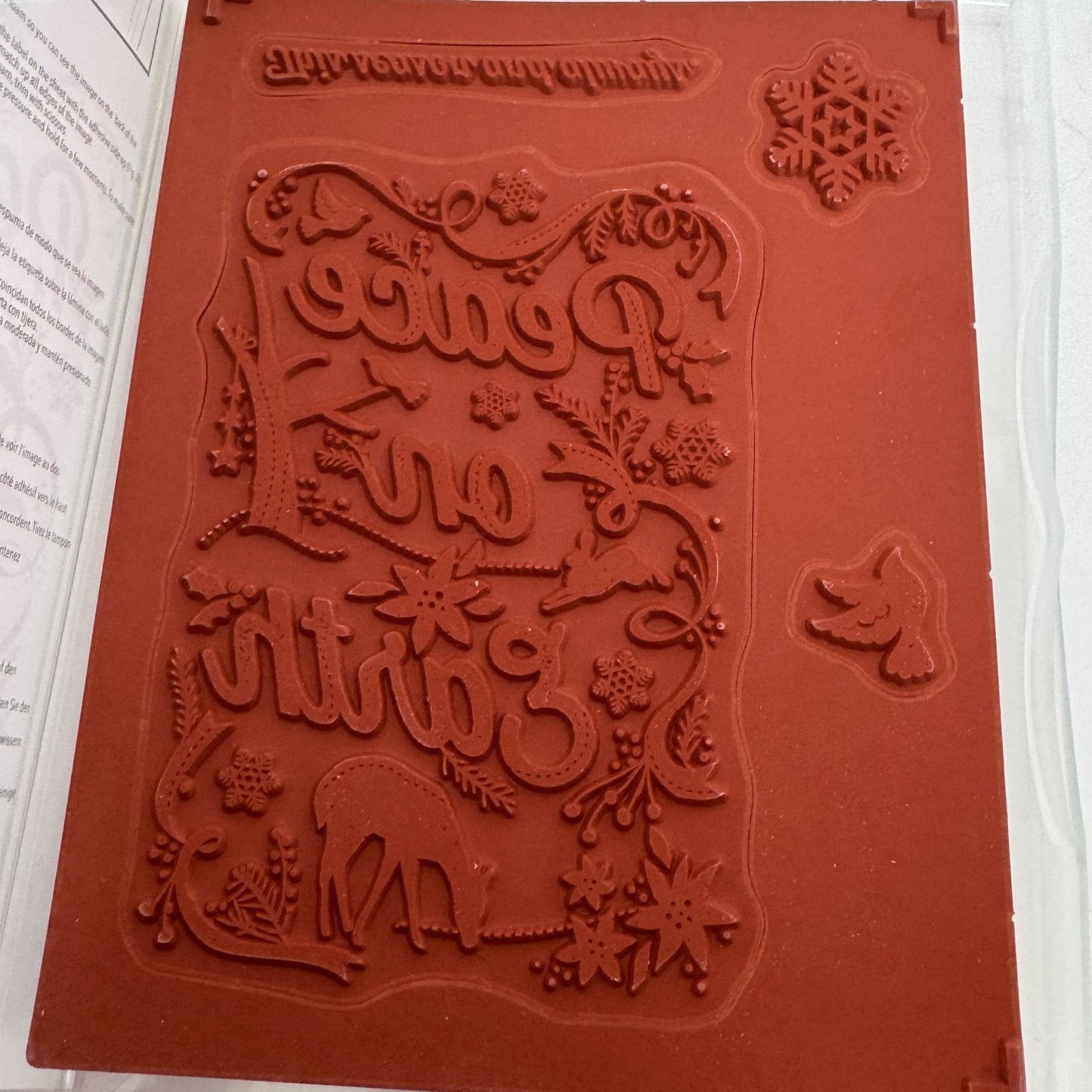 Stampin Up Rubber Stamp Set Natures Peace Christmas Card Making Woodland Animals