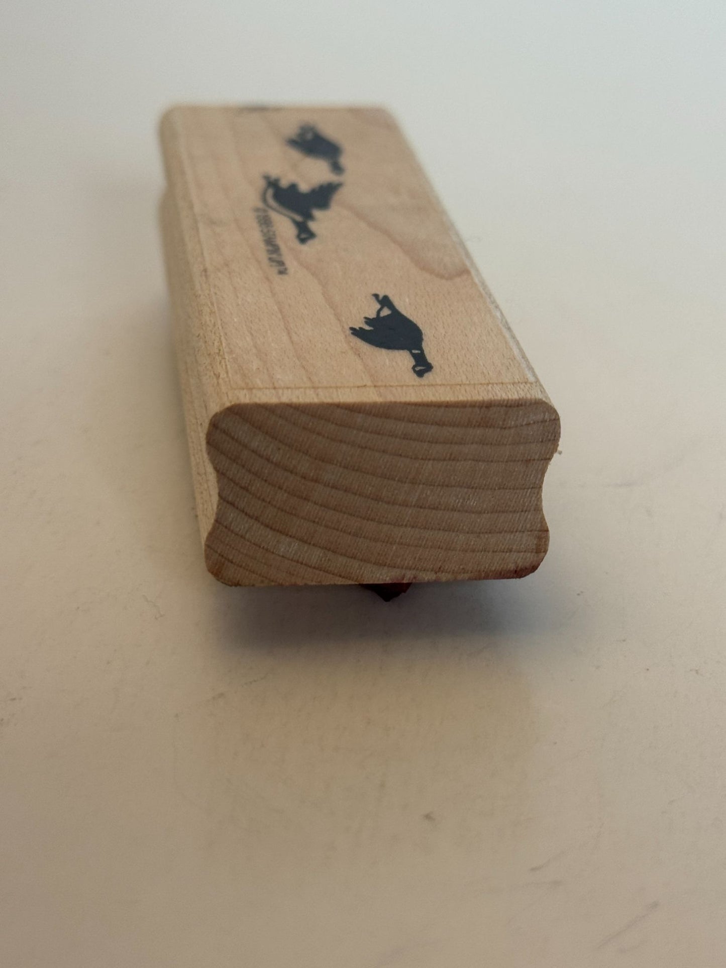 Stampin Up Rubber Stamp Canadian Geese Flying Border Nature Sky Card Making Art