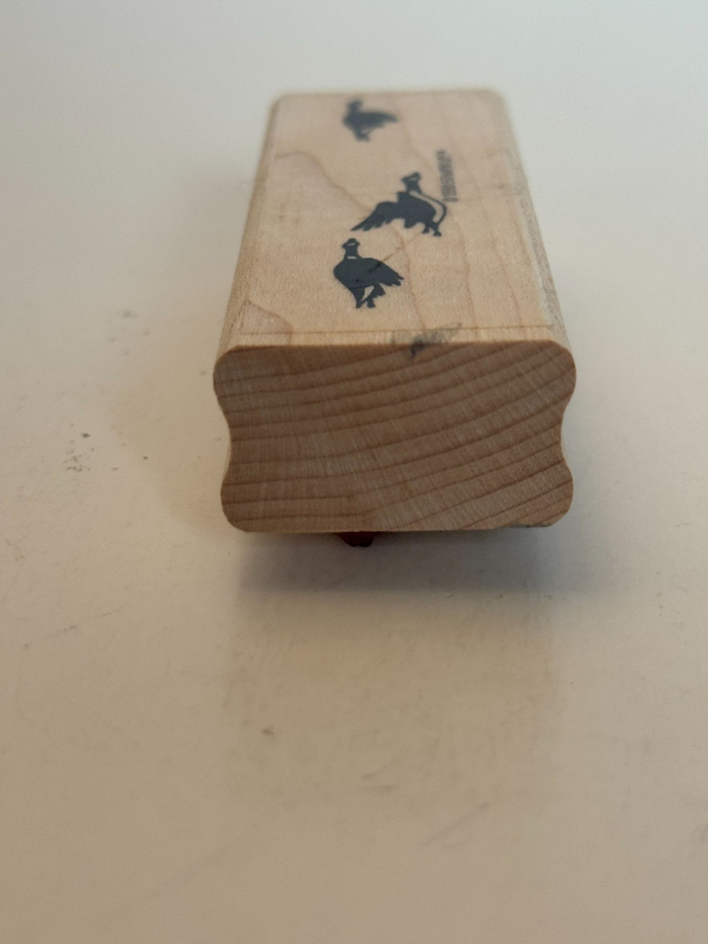 Stampin Up Rubber Stamp Canadian Geese Flying Border Nature Sky Card Making Art