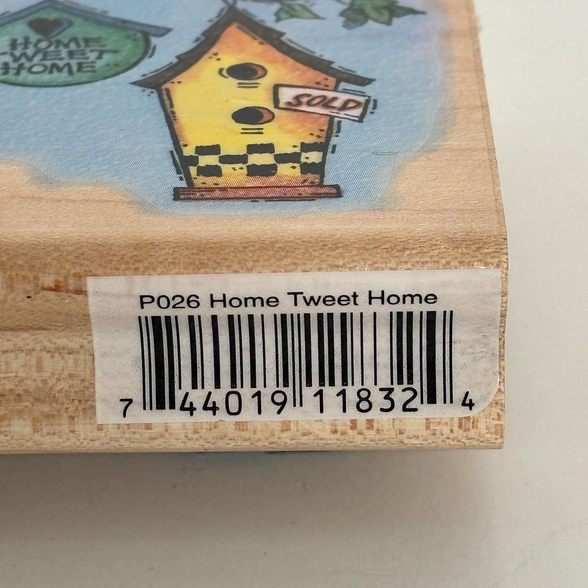 Stampendous Birdhouse Rubber Stamp Home Tweet Home Real Estate Agent Bird Pun