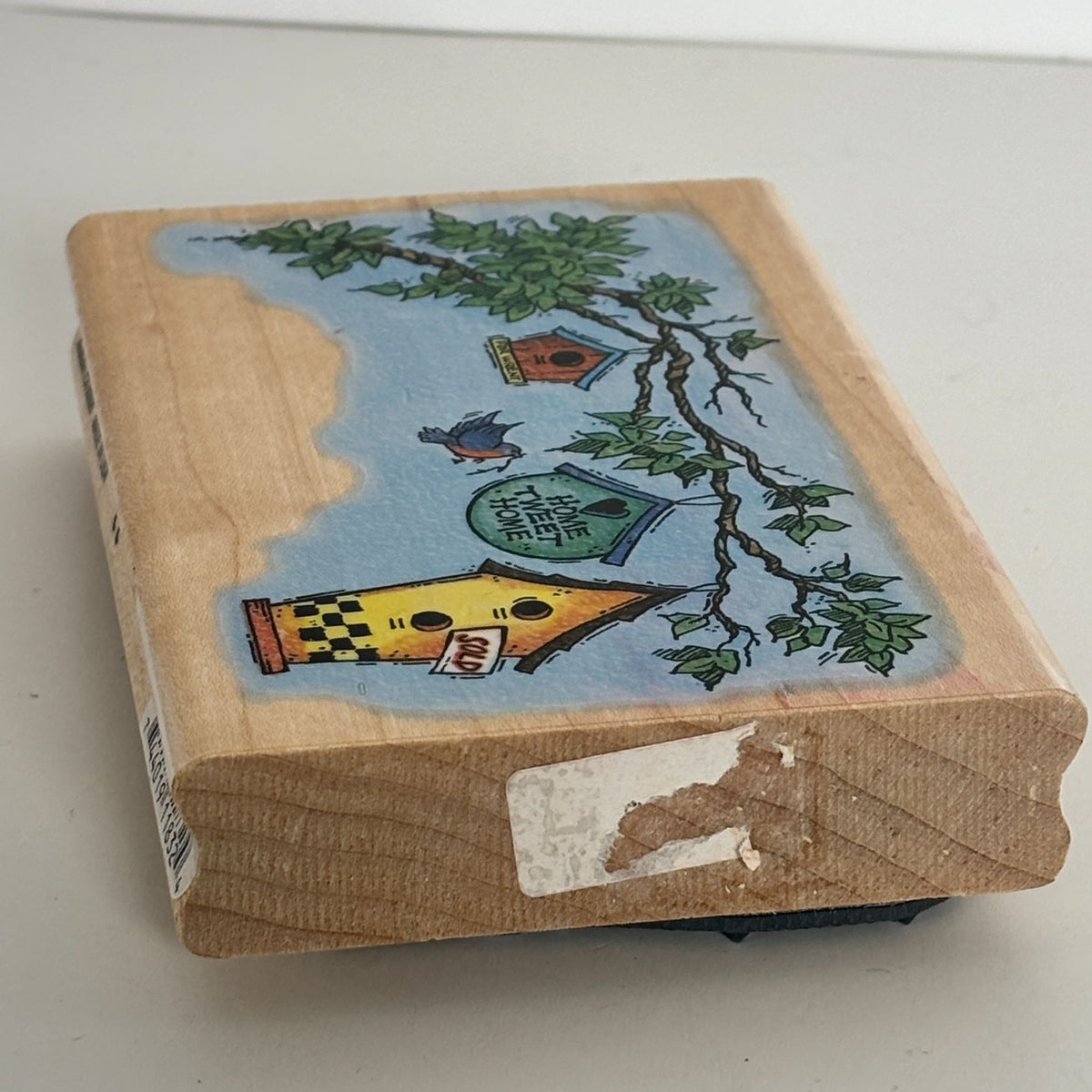 Stampendous Birdhouse Rubber Stamp Home Tweet Home Real Estate Agent Bird Pun
