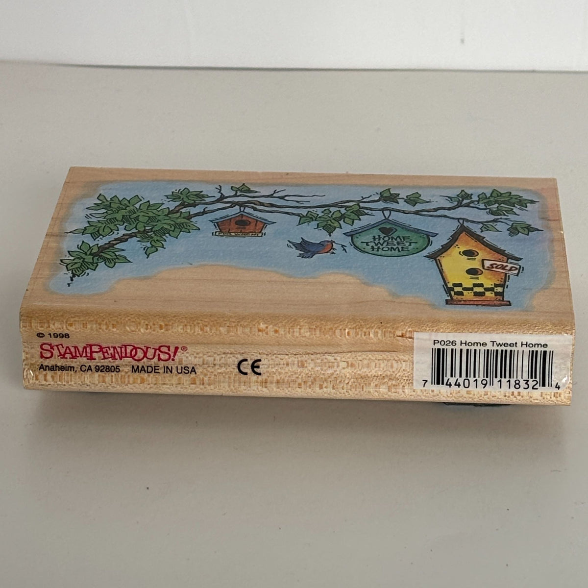 Stampendous Birdhouse Rubber Stamp Home Tweet Home Real Estate Agent Bird Pun