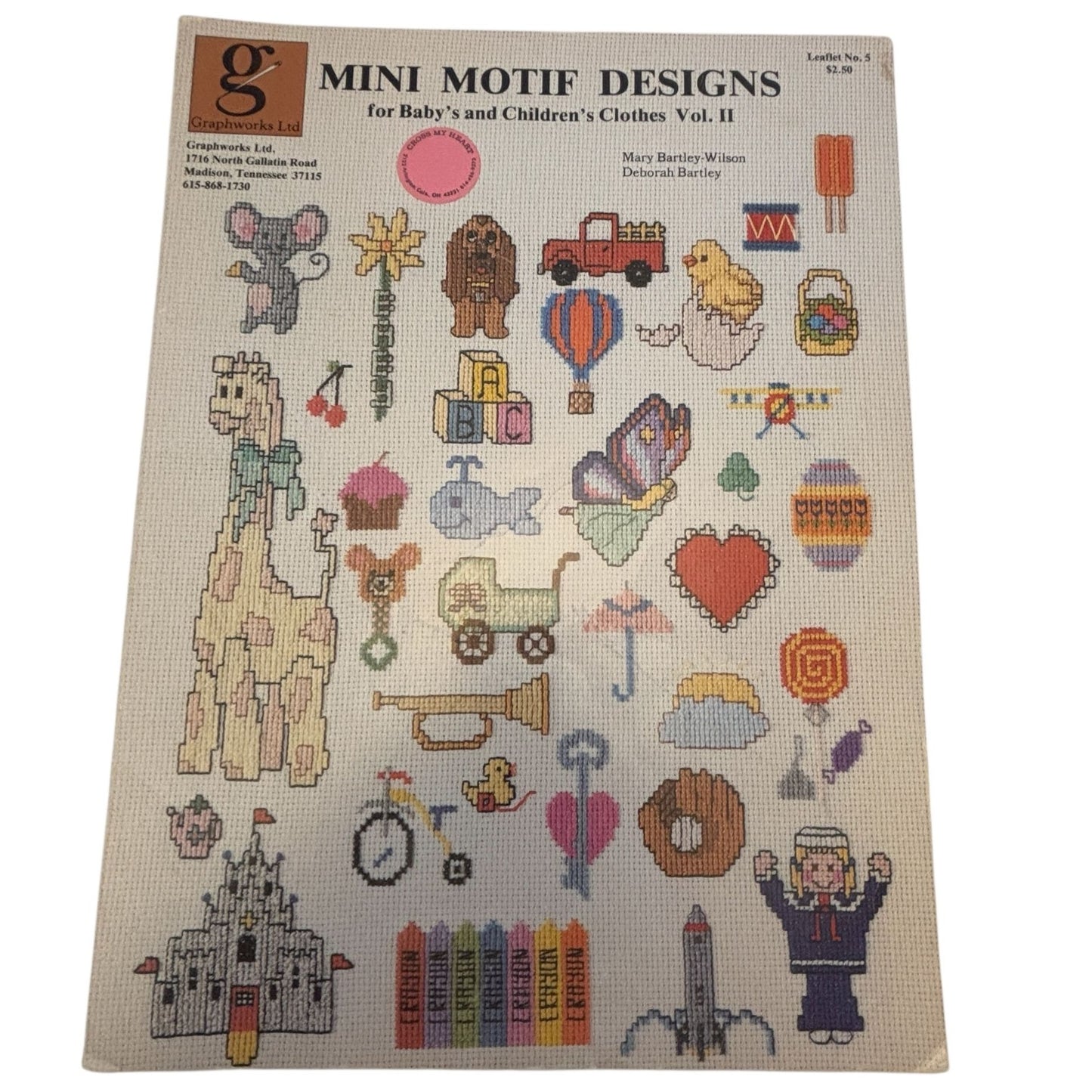 Graphworks Cross Stitch Patterns Leaflet Mini Motif Baby Childrens Clothes V2